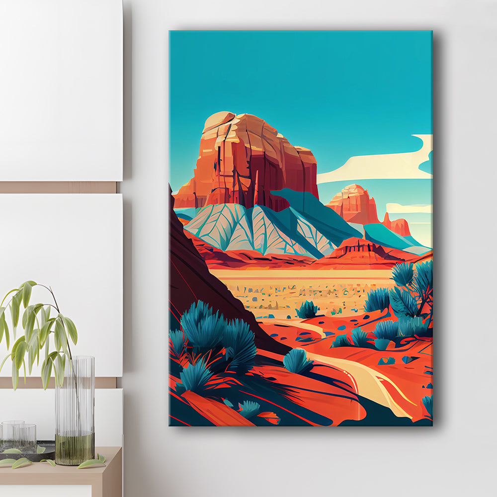 Utah Retro Art Print, Utah City Wall Art, Canvas Print, Painting Canvas, Living Room Decor