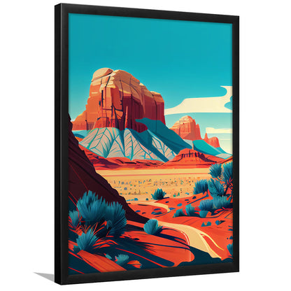 Utah Retro Art Print, Utah City Wall Art, Framed Art Print, Picture Framed, Painting Art