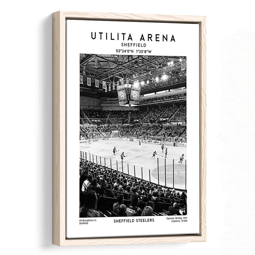 Utilita Arena Stadium Black And White, Sheffield Steelers Hockey Stadium Wall Art, Framed Canvas Prints Wall Art