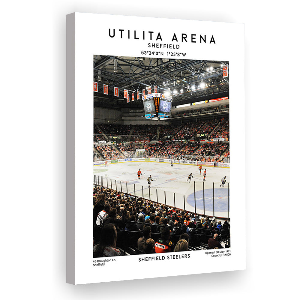 Utilita Arena, Sheffield Steelers Hockey Stadium Wall Art, Sport Art Print, Canvas Prints Wall Art, Man Cave Decor