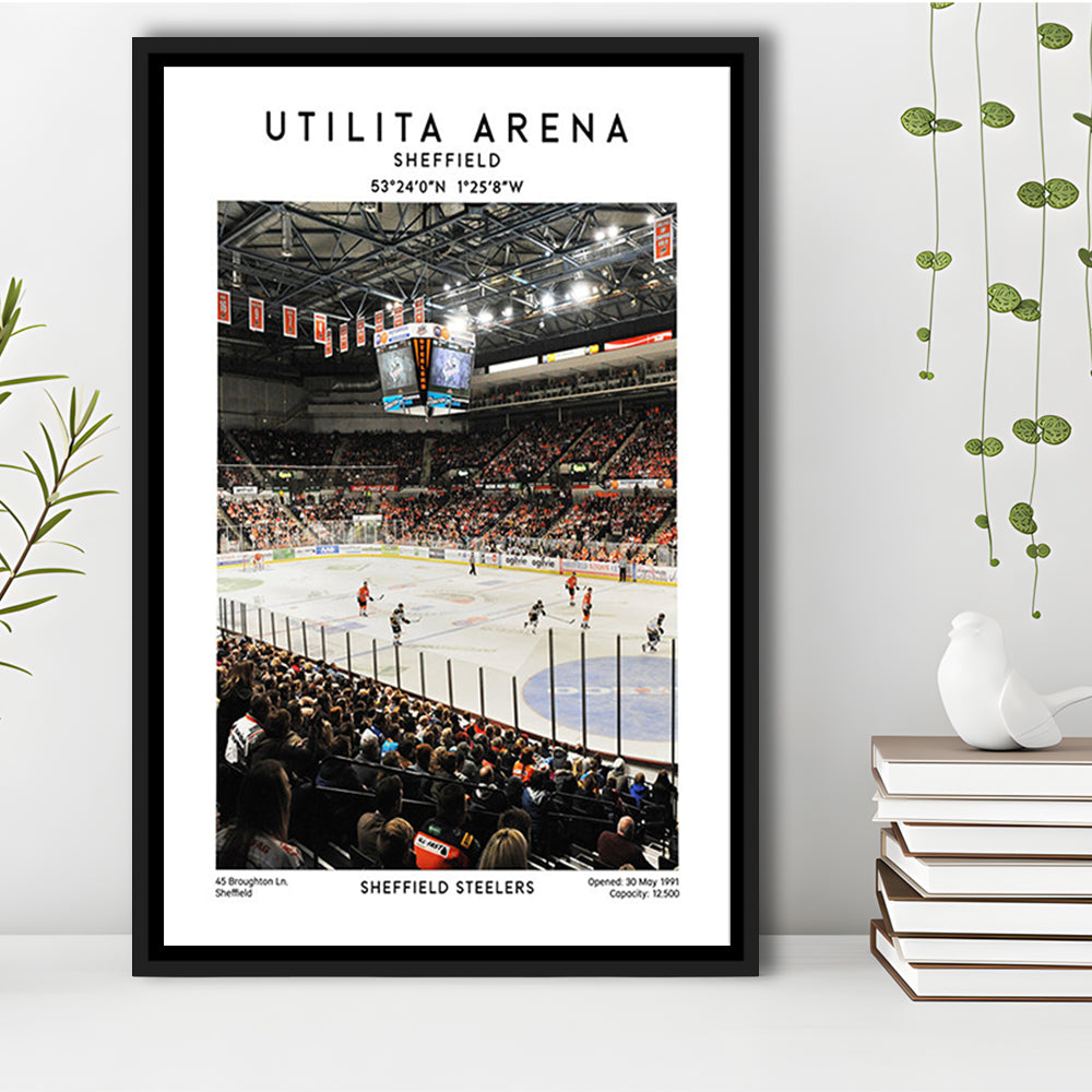 Utilita Arena, Sheffield Steelers Hockey Stadium Wall Art, Sport Art Print, Framed Canvas Prints Wall Art