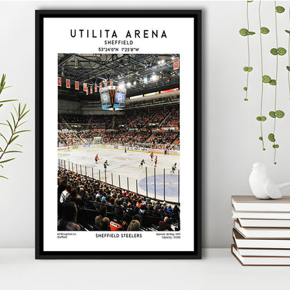 Utilita Arena, Sheffield Steelers Hockey Stadium Wall Art, Sport Art Print, Framed Canvas Prints Wall Art