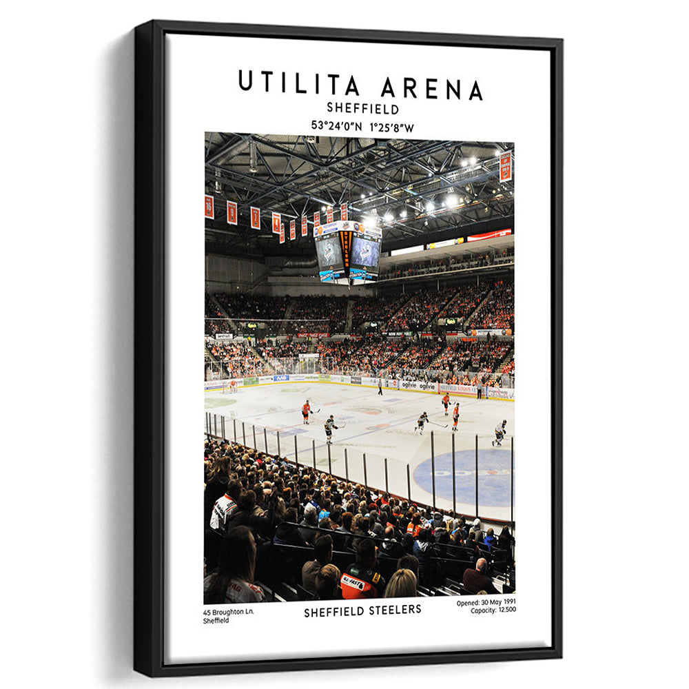 Utilita Arena, Sheffield Steelers Hockey Stadium Wall Art, Sport Art Print, Framed Canvas Prints Wall Art