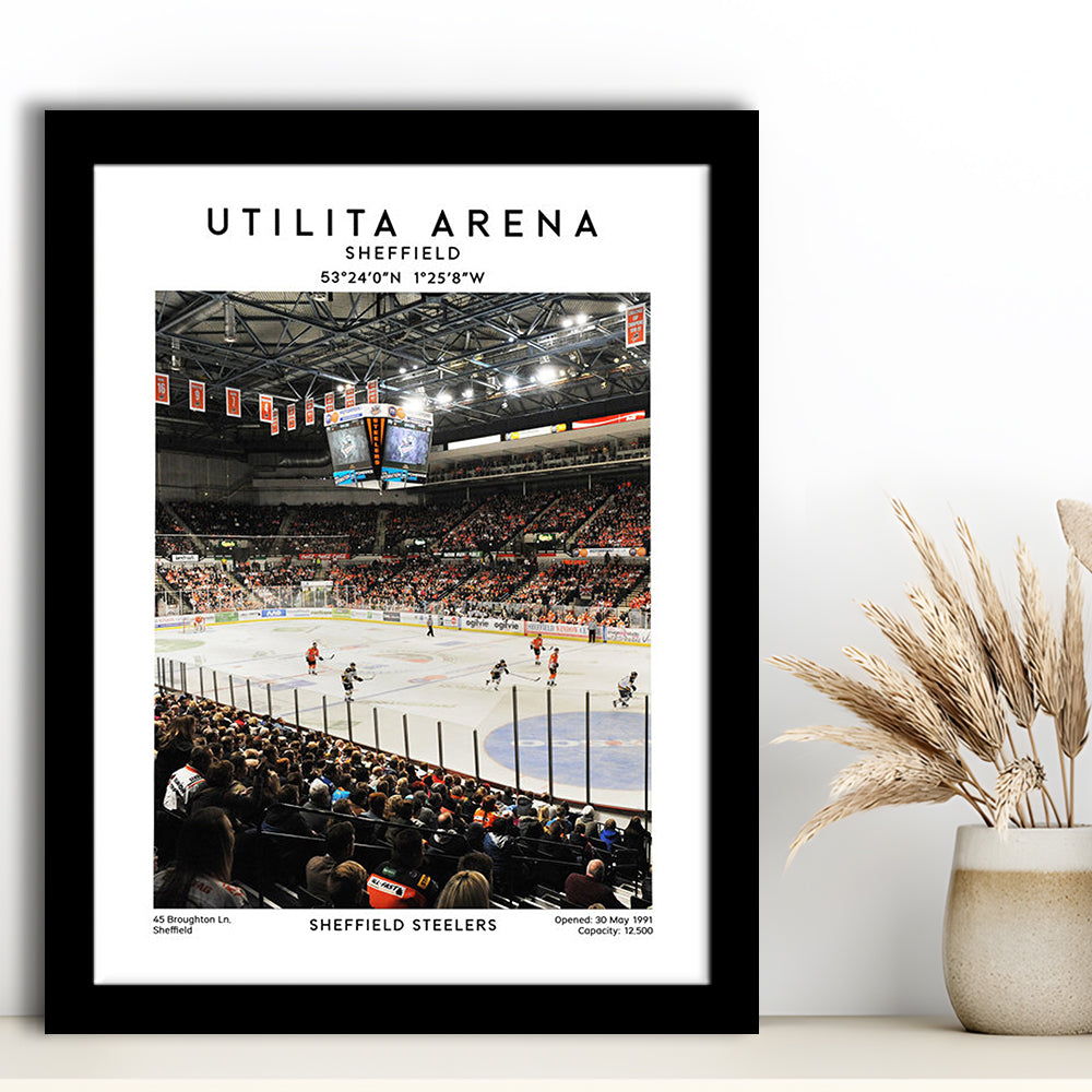 Utilita Arena, Sheffield Steelers Hockey Stadium Wall Art, Sport Art Print, Framed Art Prints Wall Decor