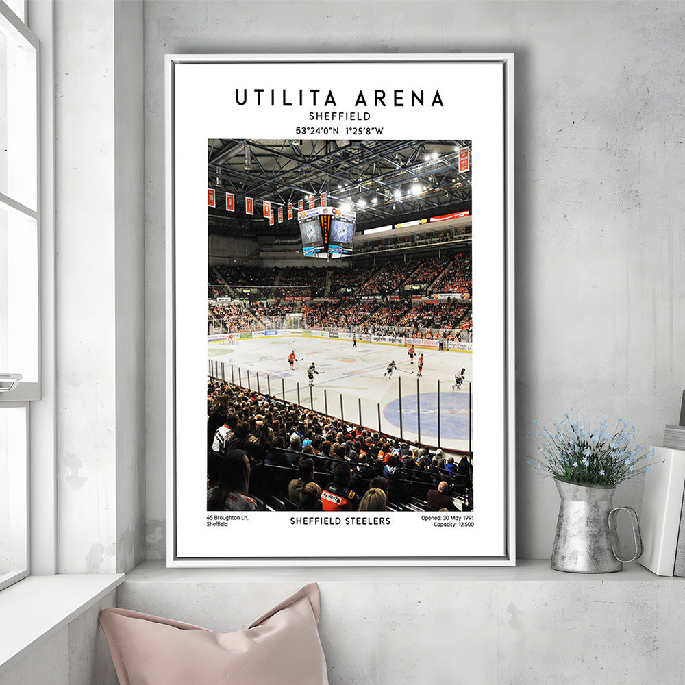 Utilita Arena, Sheffield Steelers Hockey Stadium Wall Art, Sport Art Print, Framed Canvas Prints Wall Art