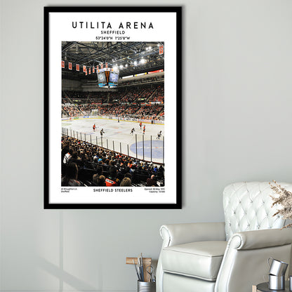 Utilita Arena, Sheffield Steelers Hockey Stadium Wall Art, Sport Art Print, Framed Art Prints Wall Decor