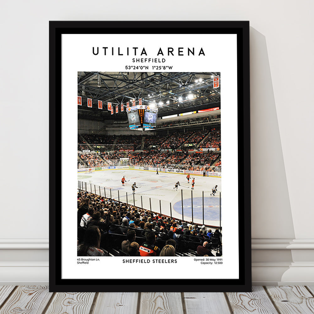 Utilita Arena, Sheffield Steelers Hockey Stadium Wall Art, Sport Art Print, Framed Canvas Prints Wall Art