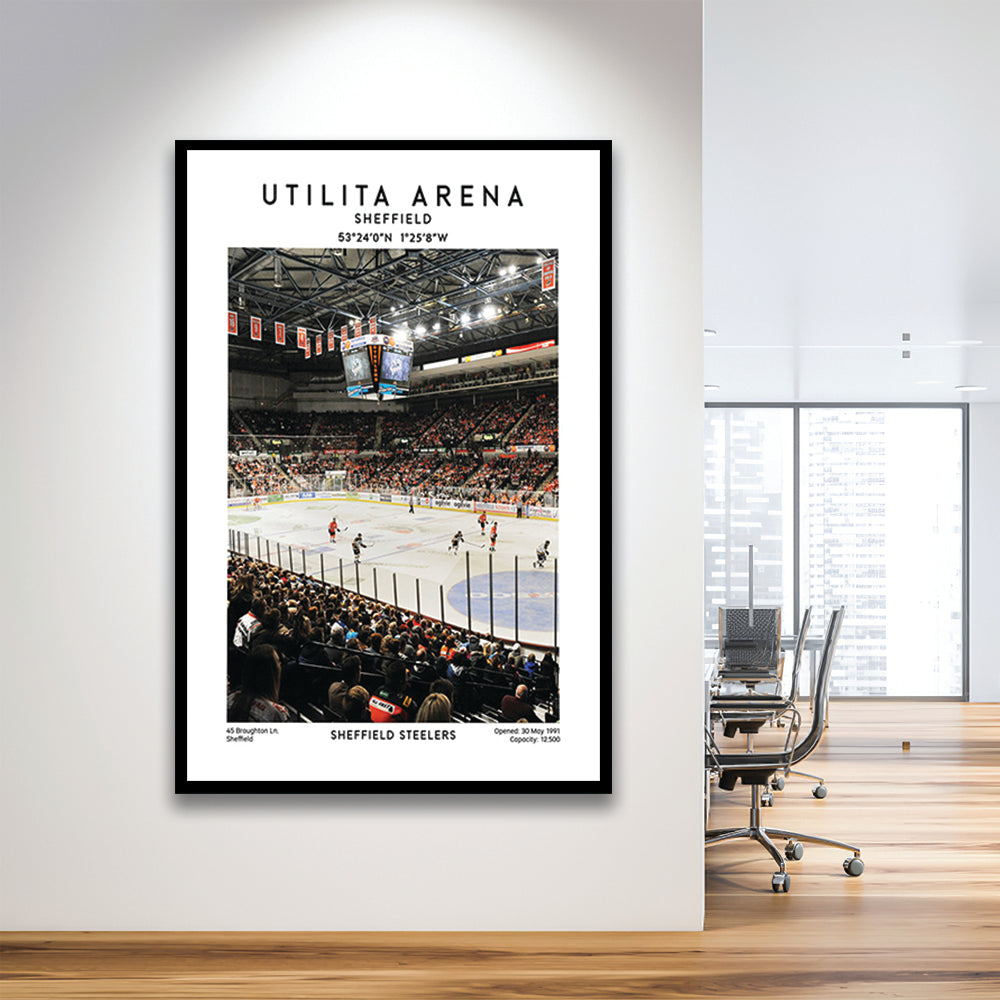 Utilita Arena, Sheffield Steelers Hockey Stadium Wall Art, Sport Art Print, Framed Art Prints Wall Decor
