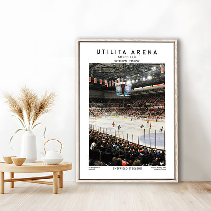 Utilita Arena, Sheffield Steelers Hockey Stadium Wall Art, Sport Art Print, Framed Canvas Prints Wall Art
