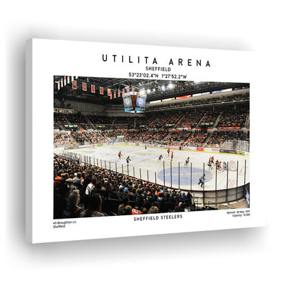 Utilita Arena, Sheffield Steelers Hockey Stadium Wall Art Print, Sport Art Print, Canvas Print Wall Art, Man Cave Gift