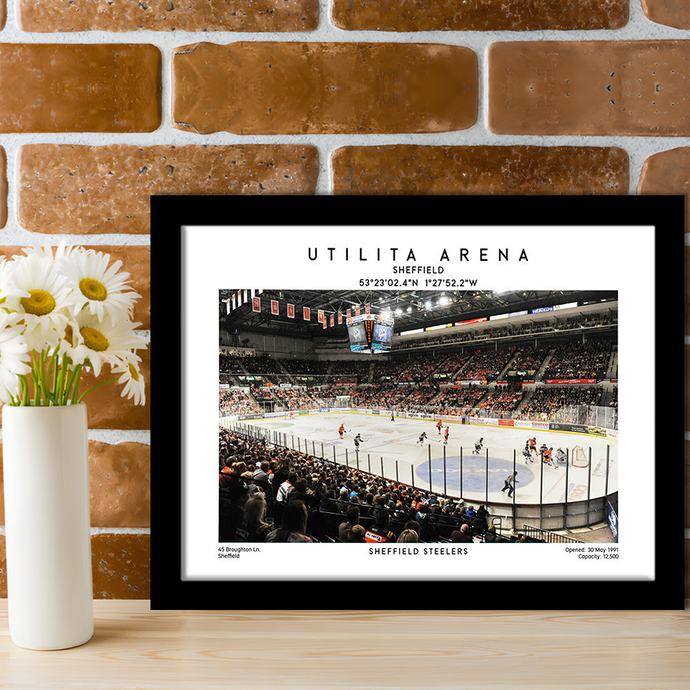 Utilita Arena, Sheffield Steelers Hockey Stadium Wall Art Print, Sport Art Print, Framed Art Print Wall Decor