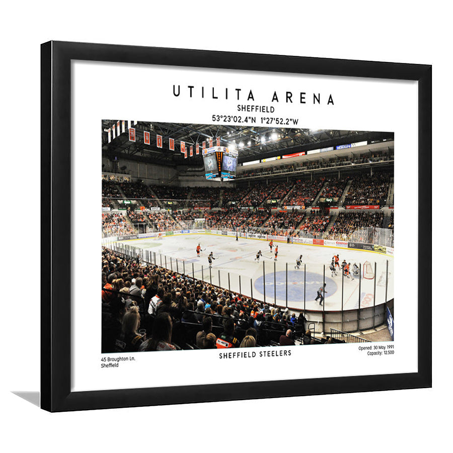 Utilita Arena, Sheffield Steelers Hockey Stadium Wall Art Print, Sport Art Print, Framed Art Print Wall Decor