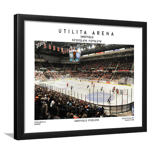 Utilita Arena, Sheffield Steelers Hockey Stadium Wall Art Print, Sport Art Print, Framed Art Print Wall Decor
