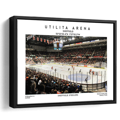 Utilita Arena, Sheffield Steelers Hockey Stadium Wall Art Print, Sport Art Print, Framed Canvas Print Wall Art