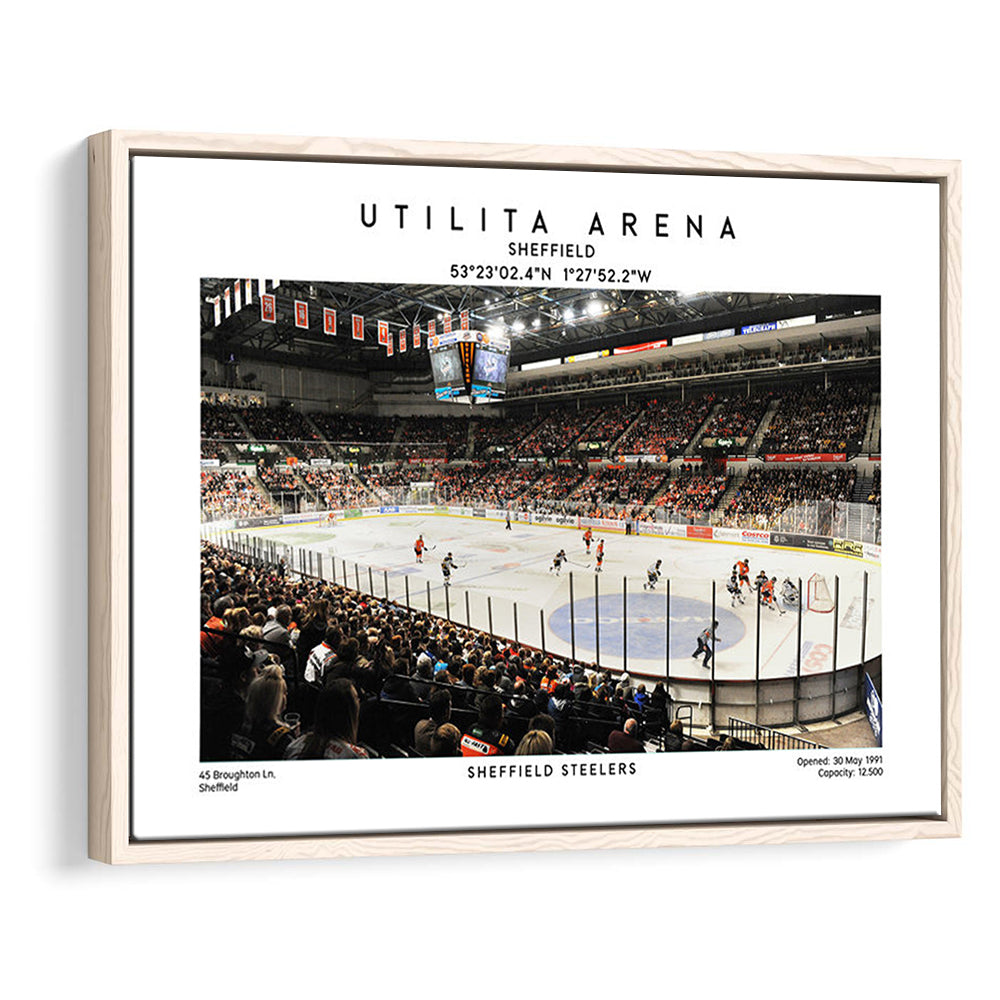 Utilita Arena, Sheffield Steelers Hockey Stadium Wall Art Print, Sport Art Print, Framed Canvas Print Wall Art