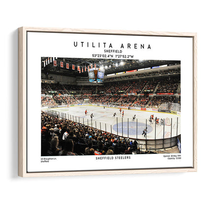 Utilita Arena, Sheffield Steelers Hockey Stadium Wall Art Print, Sport Art Print, Framed Canvas Print Wall Art
