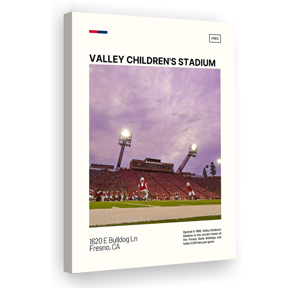 Valley Children's Stadium Print, Fresno State Bulldogs Stadium Canvas Art, Fan Gifts, Sport Art, Canvas Print Wall Art