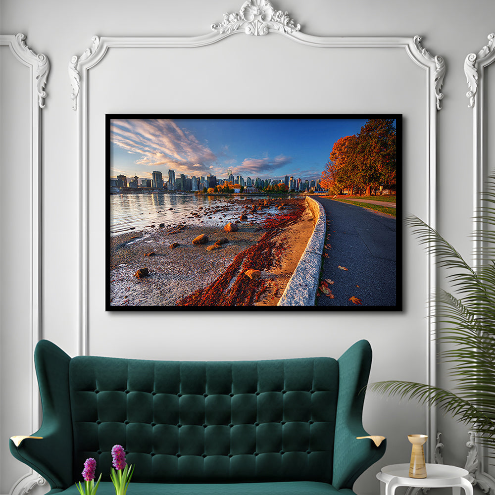 Vancouver Art Vancouver Wall Art, Vancouver Art, Vancouver Skyline, Vancouver Print, Framed Art Print, Picture Framed