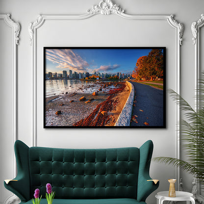Vancouver Art Vancouver Wall Art, Vancouver Art, Vancouver Skyline, Vancouver Print, Framed Art Print, Picture Framed