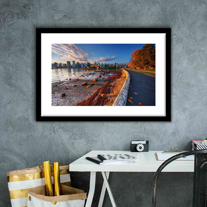 Vancouver Art Vancouver Wall Art, Vancouver, Vancouver Skyline, Vancouver Print, Framed Art Print White Border