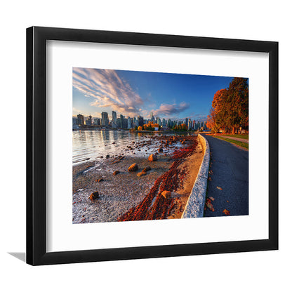 Vancouver Art Vancouver Wall Art, Vancouver, Vancouver Skyline, Vancouver Print, Framed Art Print White Border