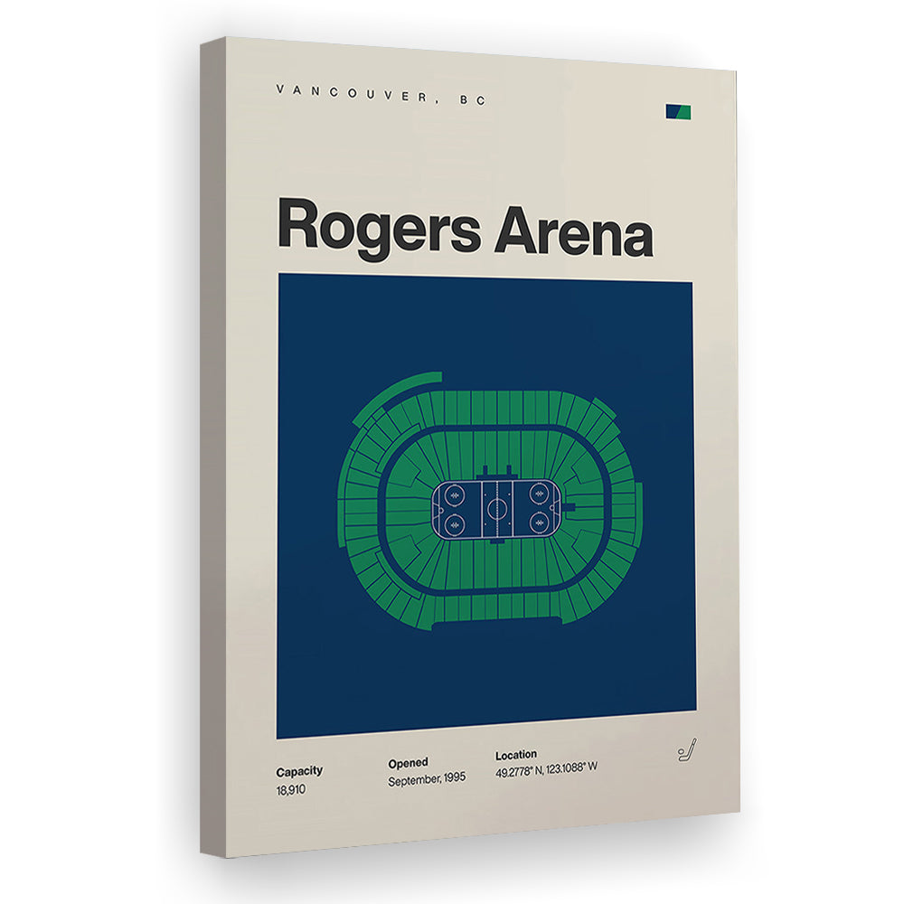 Vancouver Canucks Stadium Print, Rogers Arena Stadium Print, Fan Gifts, Sport Art, Canvas Print Wall Art