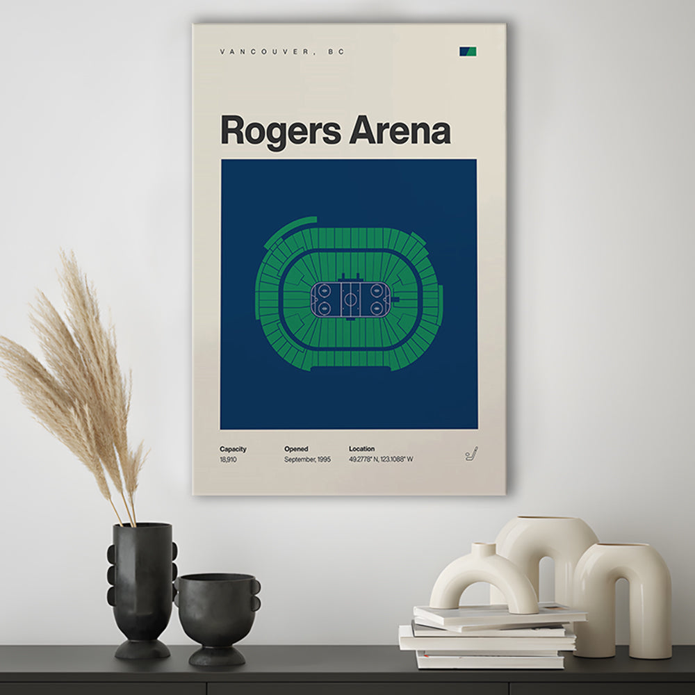 Vancouver Canucks Stadium Print, Rogers Arena Stadium Print, Fan Gifts, Sport Art, Canvas Print Wall Art