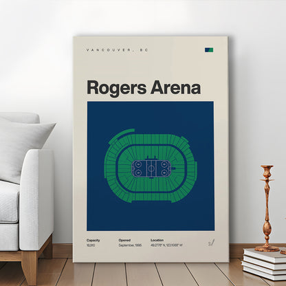 Vancouver Canucks Stadium Print, Rogers Arena Stadium Print, Fan Gifts, Sport Art, Canvas Print Wall Art