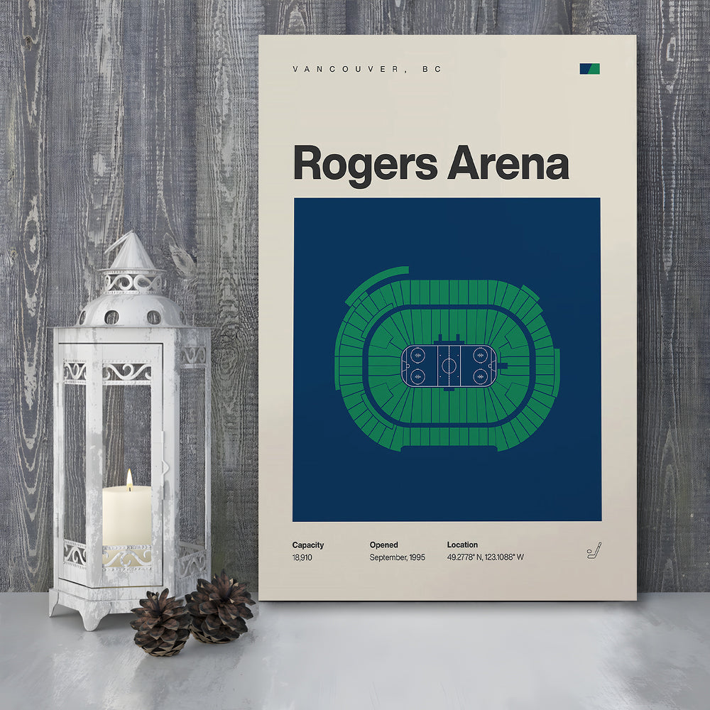 Vancouver Canucks Stadium Print, Rogers Arena Stadium Print, Fan Gifts, Sport Art, Canvas Print Wall Art