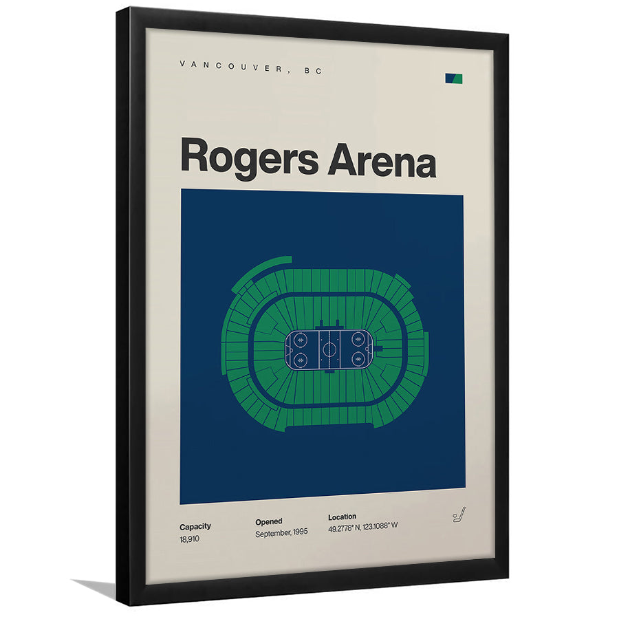 Vancouver Canucks Stadium Print, Rogers Arena Stadium Print, Gifts for him, Sport Art, Framed Art Print Wall Decor