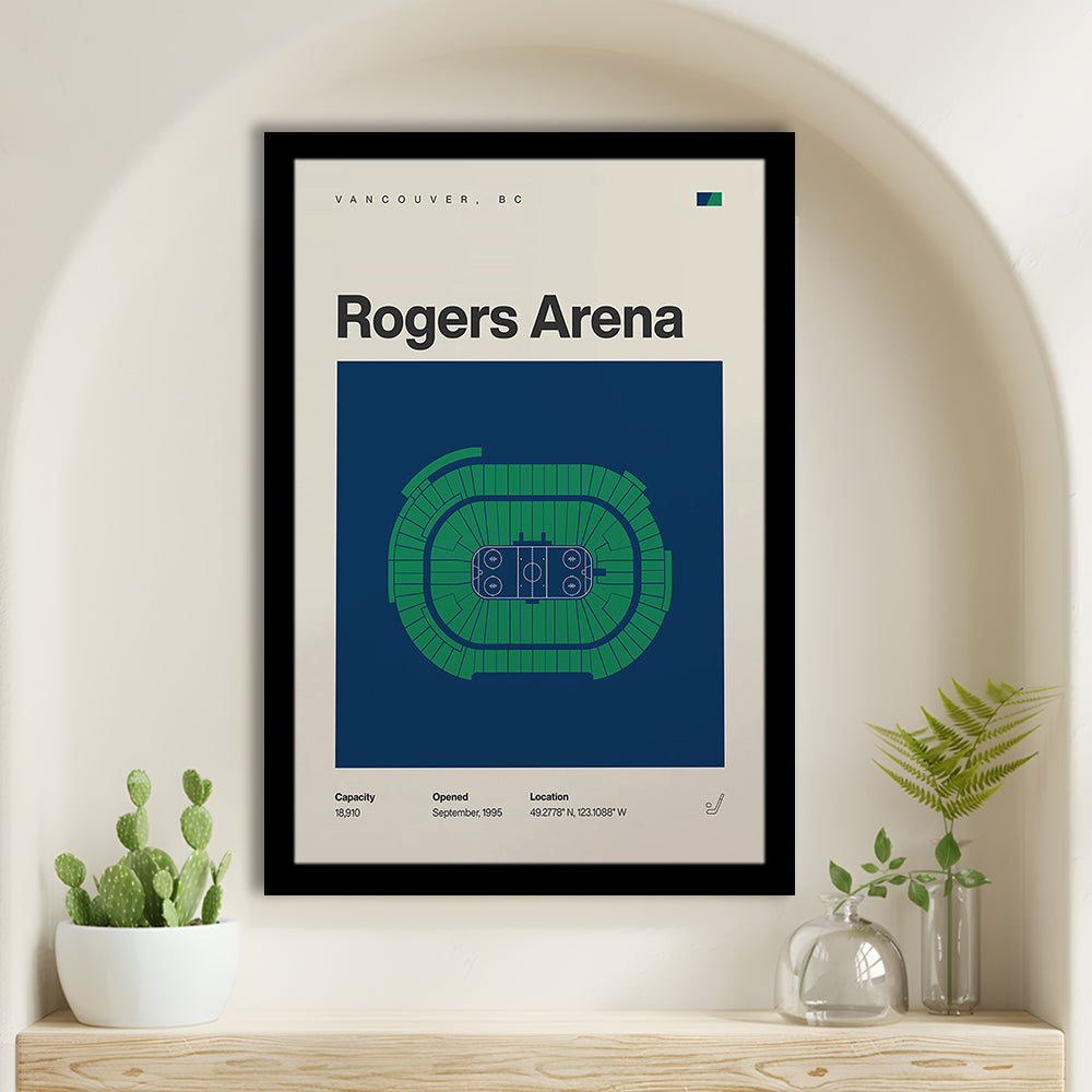 Vancouver Canucks Stadium Print, Rogers Arena Stadium Print, Gifts for him, Sport Art, Framed Art Print Wall Decor
