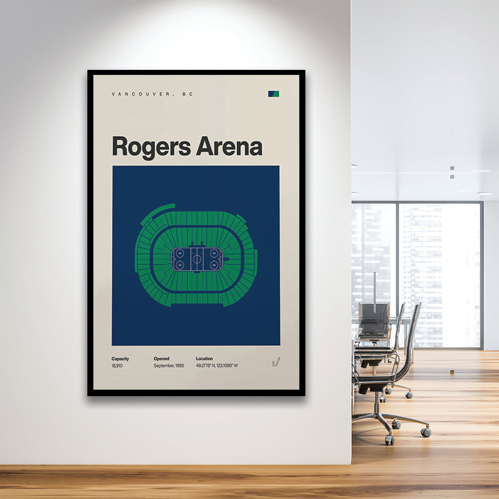 Vancouver Canucks Stadium Print, Rogers Arena Stadium Print, Gifts for him, Sport Art, Framed Art Print Wall Decor