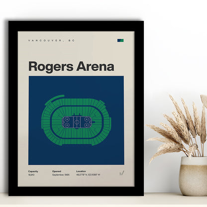 Vancouver Canucks Stadium Print, Rogers Arena Stadium Print, Gifts for him, Sport Art, Framed Art Print Wall Decor