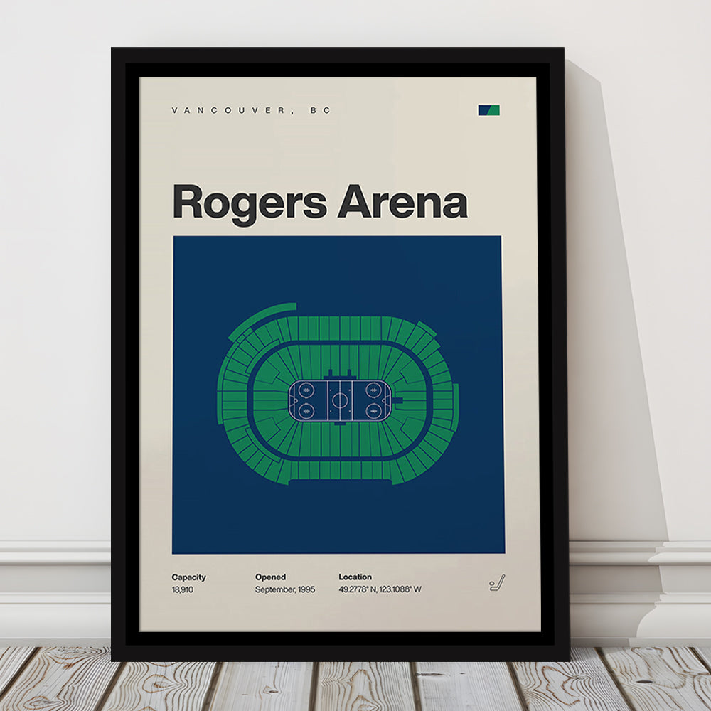 Vancouver Canucks Stadium Print, Rogers Arena Stadium Print, Man Cave Gift, Floating Framed Canvas Print Wall Art
