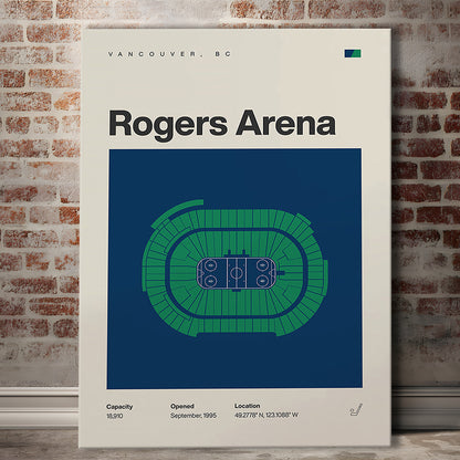 Vancouver Canucks Stadium Print, Rogers Arena Stadium Print, Fan Gifts, Sport Art, Canvas Print Wall Art