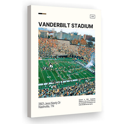 Vanderbilt Stadium Print, Vanderbilt Commodores Stadium Canvas Art, Fan Gifts, Sport Art, Canvas Print Wall Art