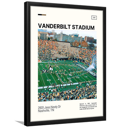 Vanderbilt Stadium Print, Vanderbilt Commodores Stadium Art, Gifts for him, Sport Art, Framed Art Print Wall Decor