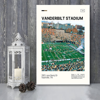 Vanderbilt Stadium Print, Vanderbilt Commodores Stadium Canvas Art, Fan Gifts, Sport Art, Canvas Print Wall Art
