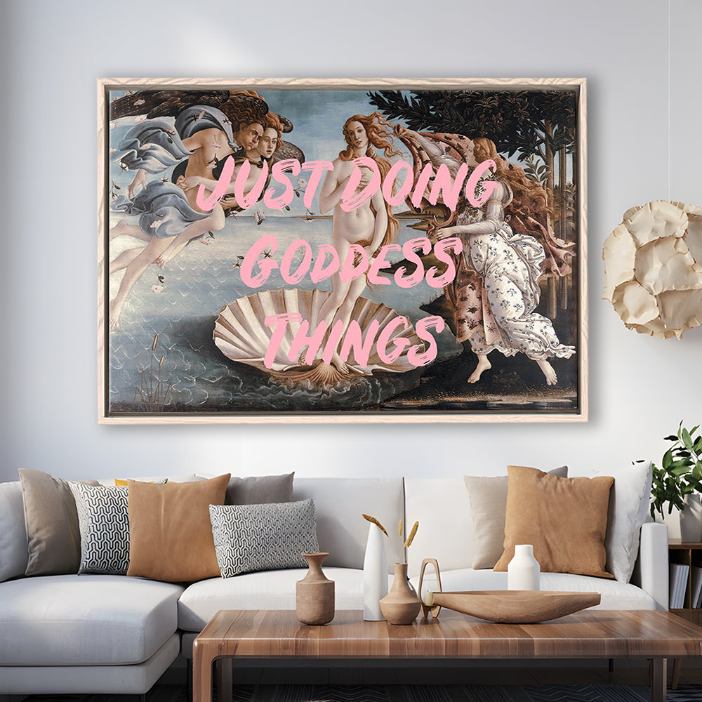 Venus Art Print, Altered Art, Printable Wall Art, Gift For Her, Quote Print, Floating Framed Canvas Print Wall Art