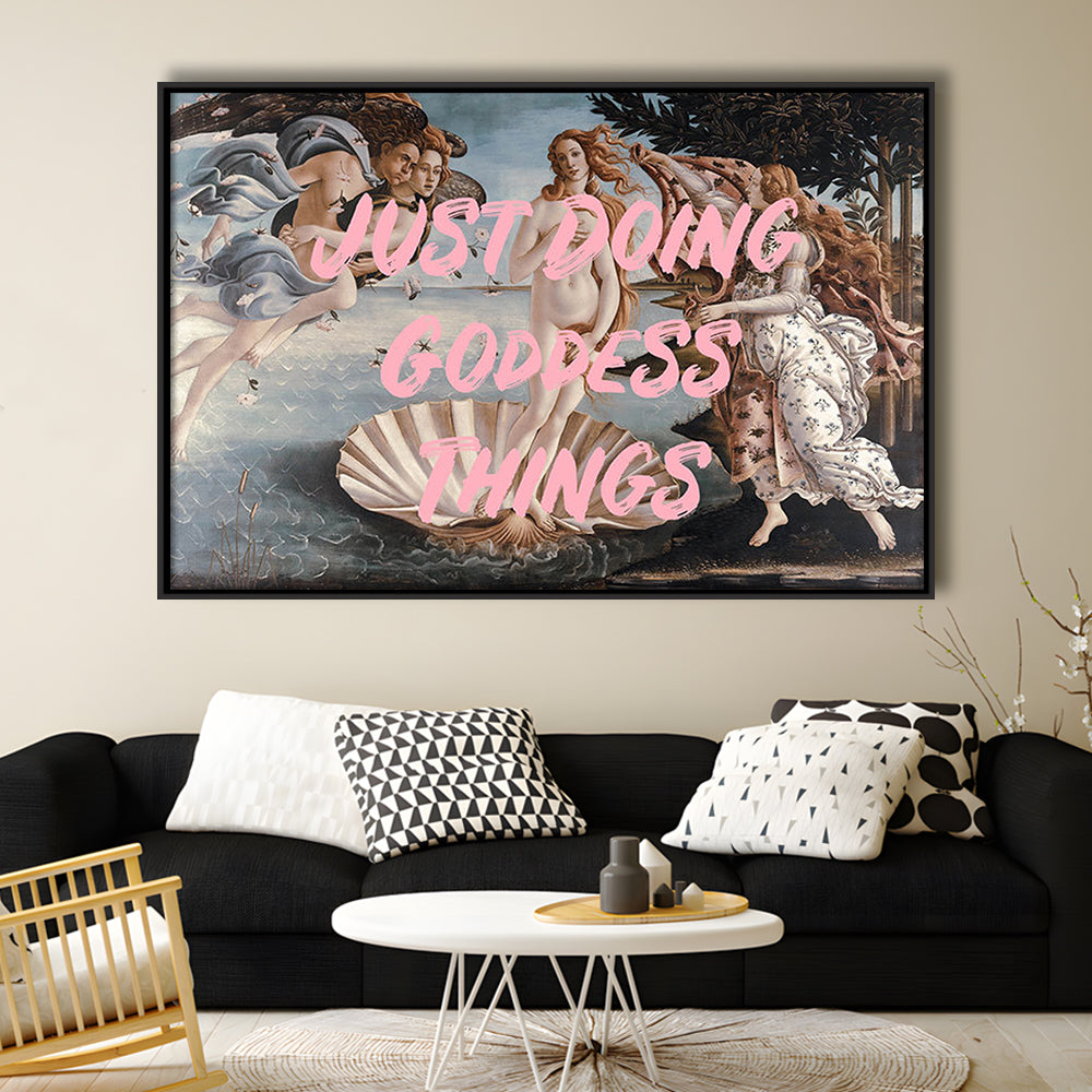 Venus Art Print, Altered Art, Printable Wall Art, Gift For Her, Quote Print, Floating Framed Canvas Print Wall Art