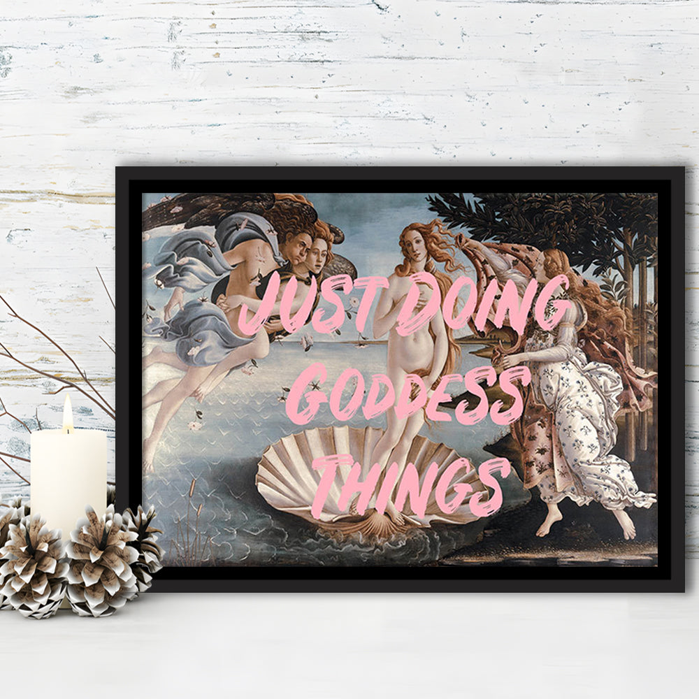 Venus Art Print, Altered Art, Printable Wall Art, Gift For Her, Quote Print, Floating Framed Canvas Print Wall Art