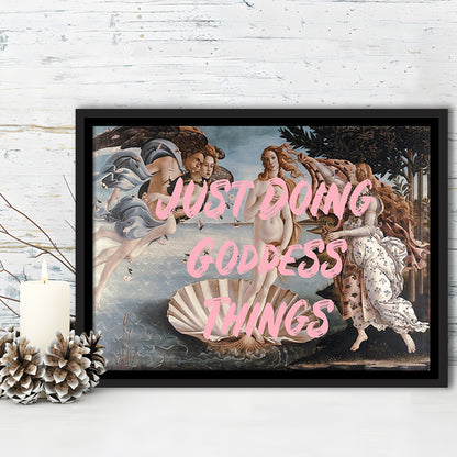 Venus Art Print, Altered Art, Printable Wall Art, Gift For Her, Quote Print, Floating Framed Canvas Print Wall Art