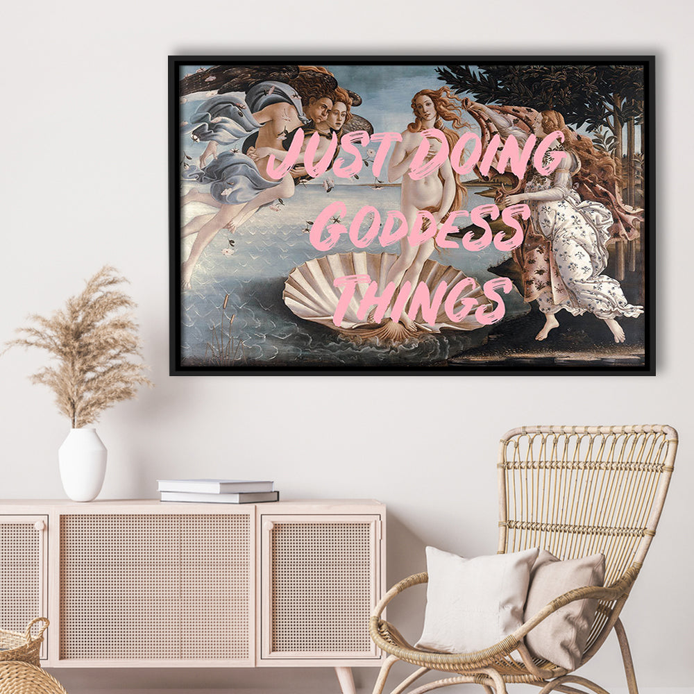 Venus Art Print, Altered Art, Printable Wall Art, Gift For Her, Quote Print, Floating Framed Canvas Print Wall Art