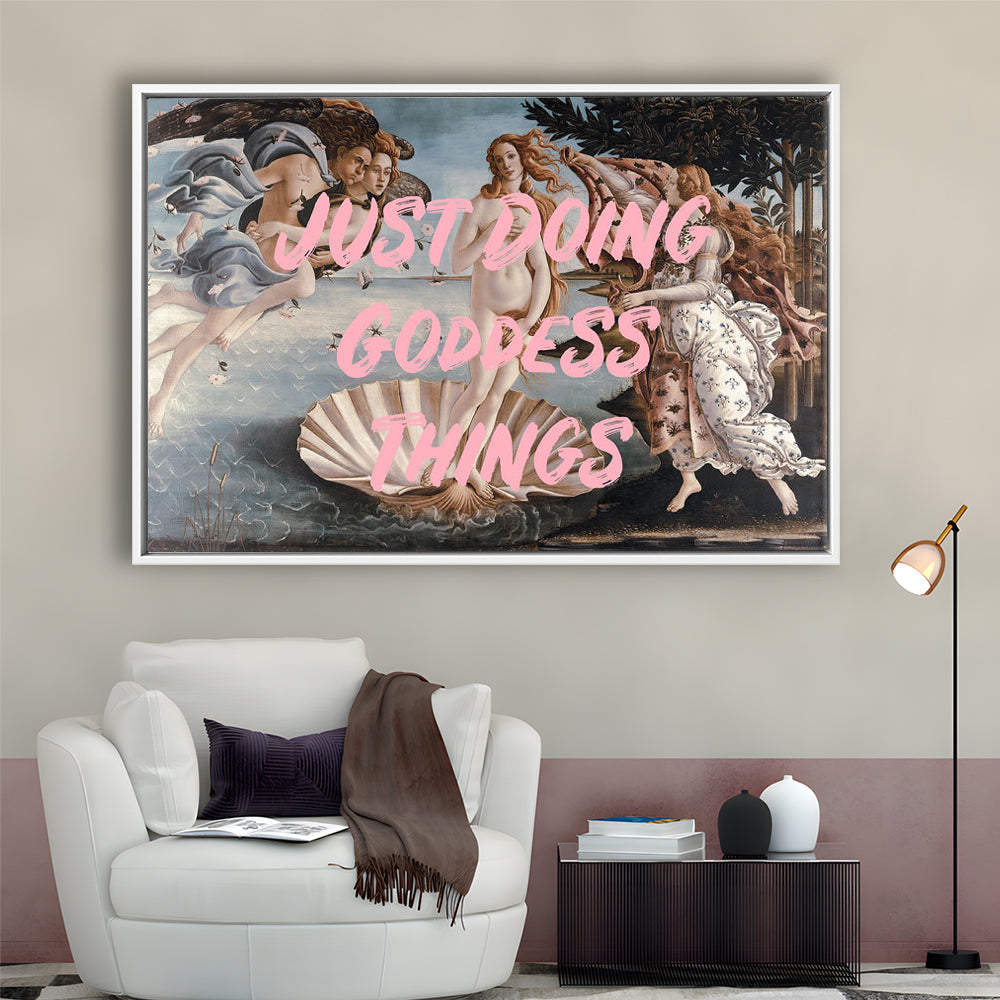 Venus Art Print, Altered Art, Printable Wall Art, Gift For Her, Quote Print, Floating Framed Canvas Print Wall Art