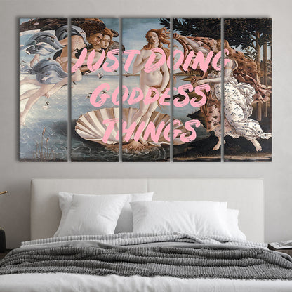 Venus Art Print, Altered Art, Printable Wall Art, Gift For Her, Quote Print, Multi Panels Canvas Print Wall Art