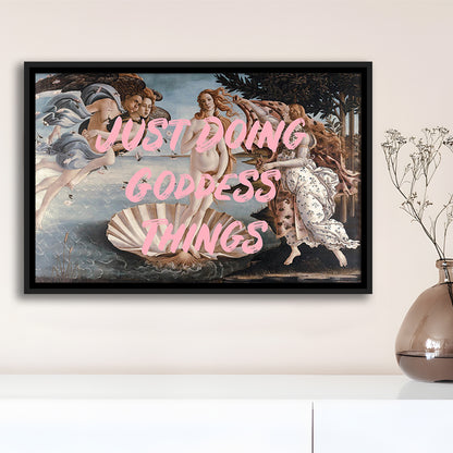Venus Art Print, Altered Art, Printable Wall Art, Gift For Her, Quote Print, Floating Framed Canvas Print Wall Art