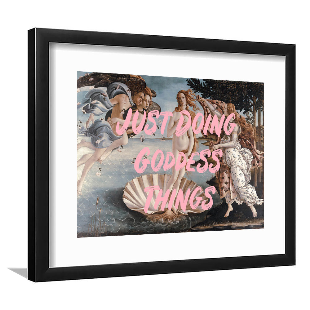 Venus Art Print, Altered Art, Printable Wall Art, Gift For Her, Quote Print, Framed Art Print White Border Wall Decor