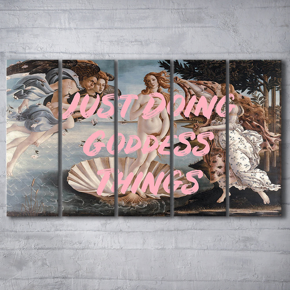 Venus Art Print, Altered Art, Printable Wall Art, Gift For Her, Quote Print, Multi Panels Canvas Print Wall Art