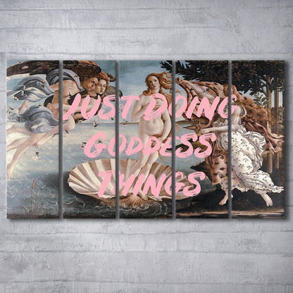 Venus Art Print, Altered Art, Printable Wall Art, Gift For Her, Quote Print, Multi Panels Canvas Print Wall Art