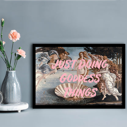 Venus Art Print, Altered Art, Printable Wall Art, Gift For Her, Quote Print, Framed Art Print Wall Decor, Framed Picture